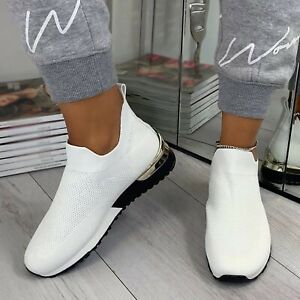 Ventiq | Oddychające elastyczne sneakersy slip-on dla kobiet - lekkie