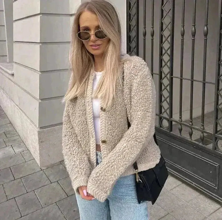 Christa | Przytulny kardigan z misiem